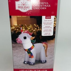 Holiday Time Christmas Unicorn Inflatable - 3.5 feet New
